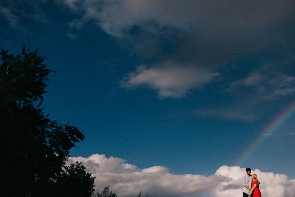 The clouds were showing off in Denmark, during the Yates' engagement session in Aarhus.