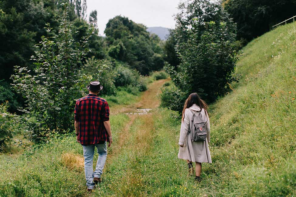 Walking along the Danube River in this intimate couple's session in Austria.