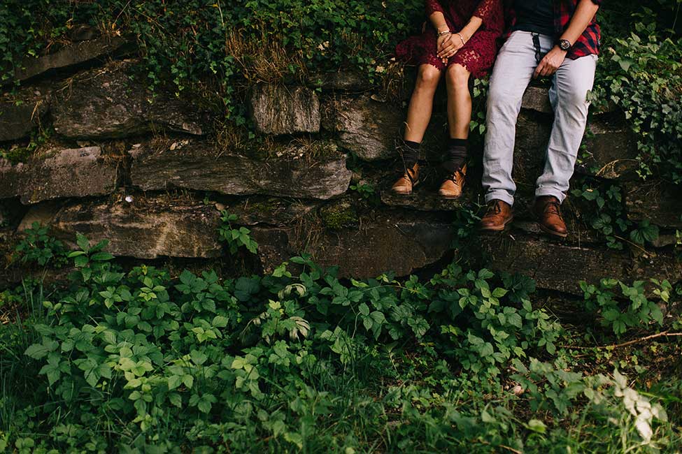 Old boots and young love featured in this couple session in Austria.