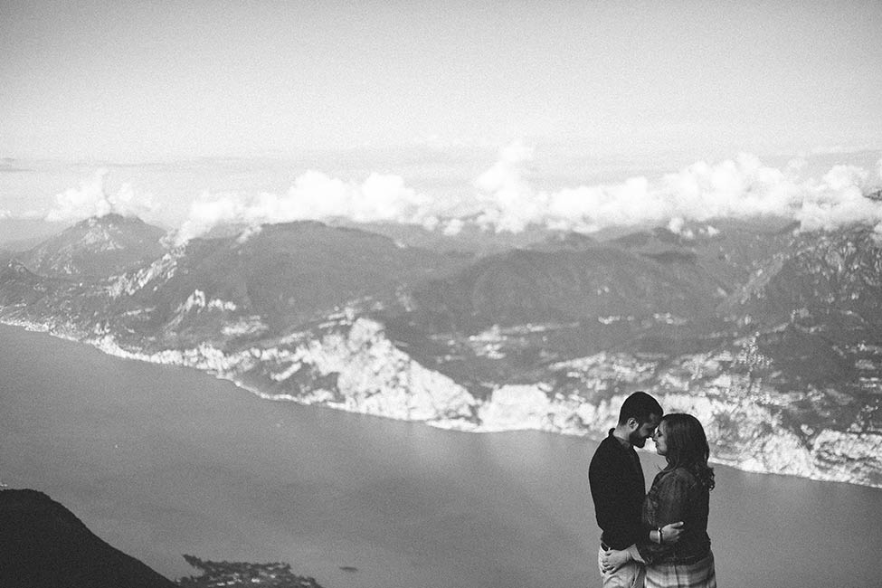 Stunning wedding photography on Monte Baldo in Malcesine, Italy.