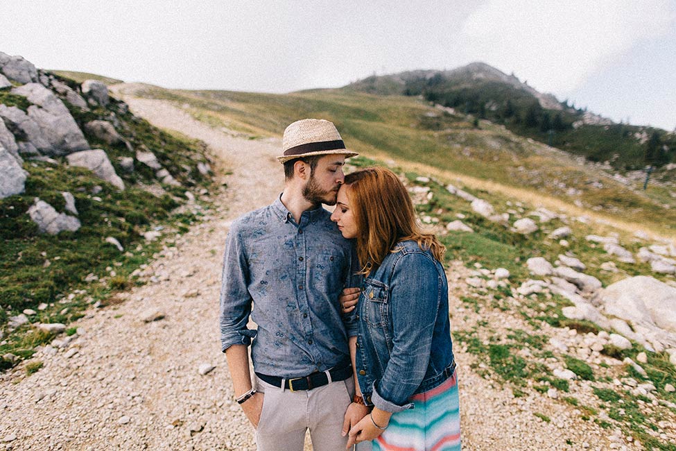 Italian couple poses for destination adventure wedding photographs by we are the hoffmans.