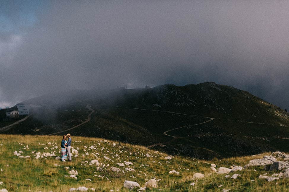 Epic wedding location atop monte baldo, in malcesine, italy.