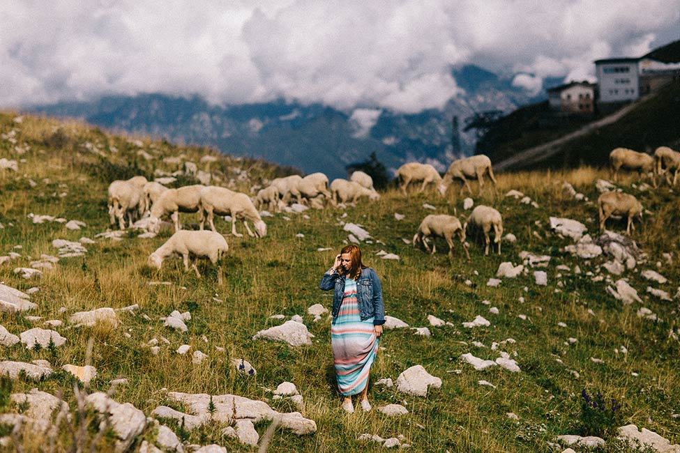 Mountain top elopement in Italy.