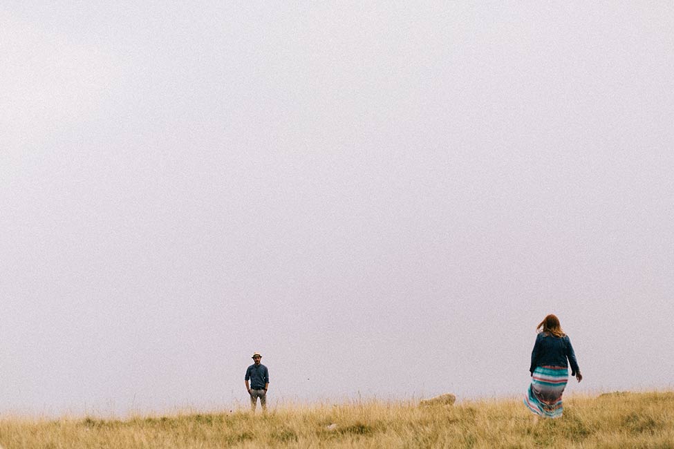 Wedding photography in the fog.