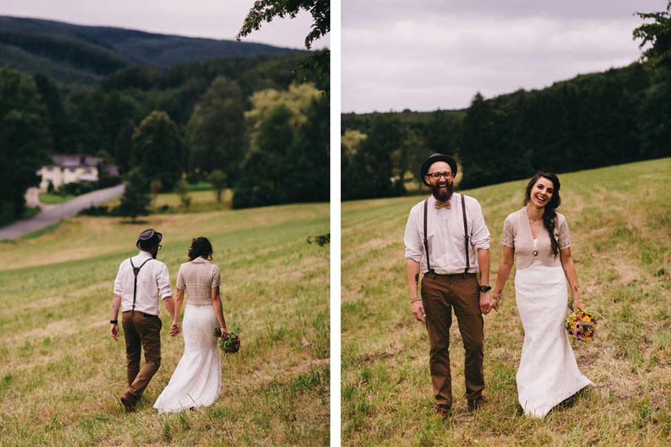 Walk in a field on your wedding.