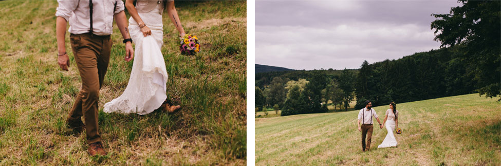 leather boots are the best wear for adventure wedding portraits.