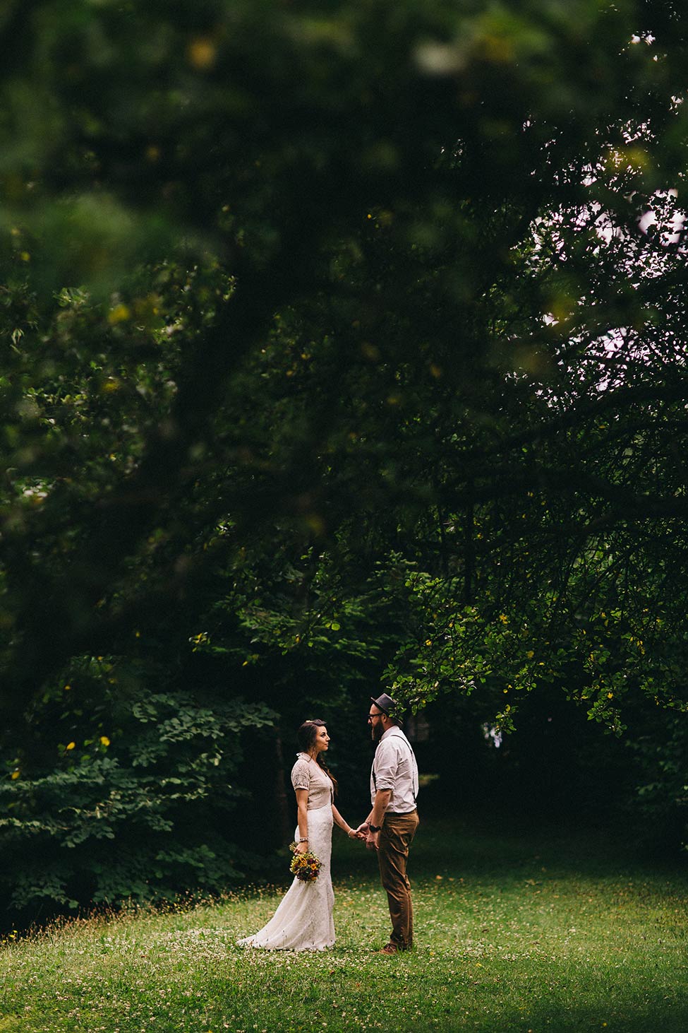 Get lost during your wedding portraits.
